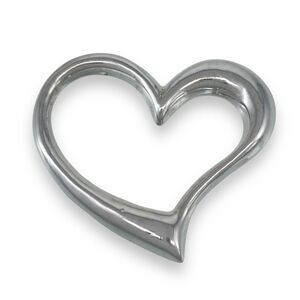 Vintage SU Thailand Sterling Silver 925 Open Heart Pin Brooch